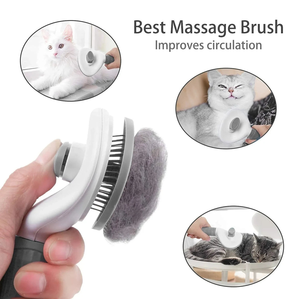 Kliravo Groom – מברשת טיפוח לניקוי פרווה בלחיצה